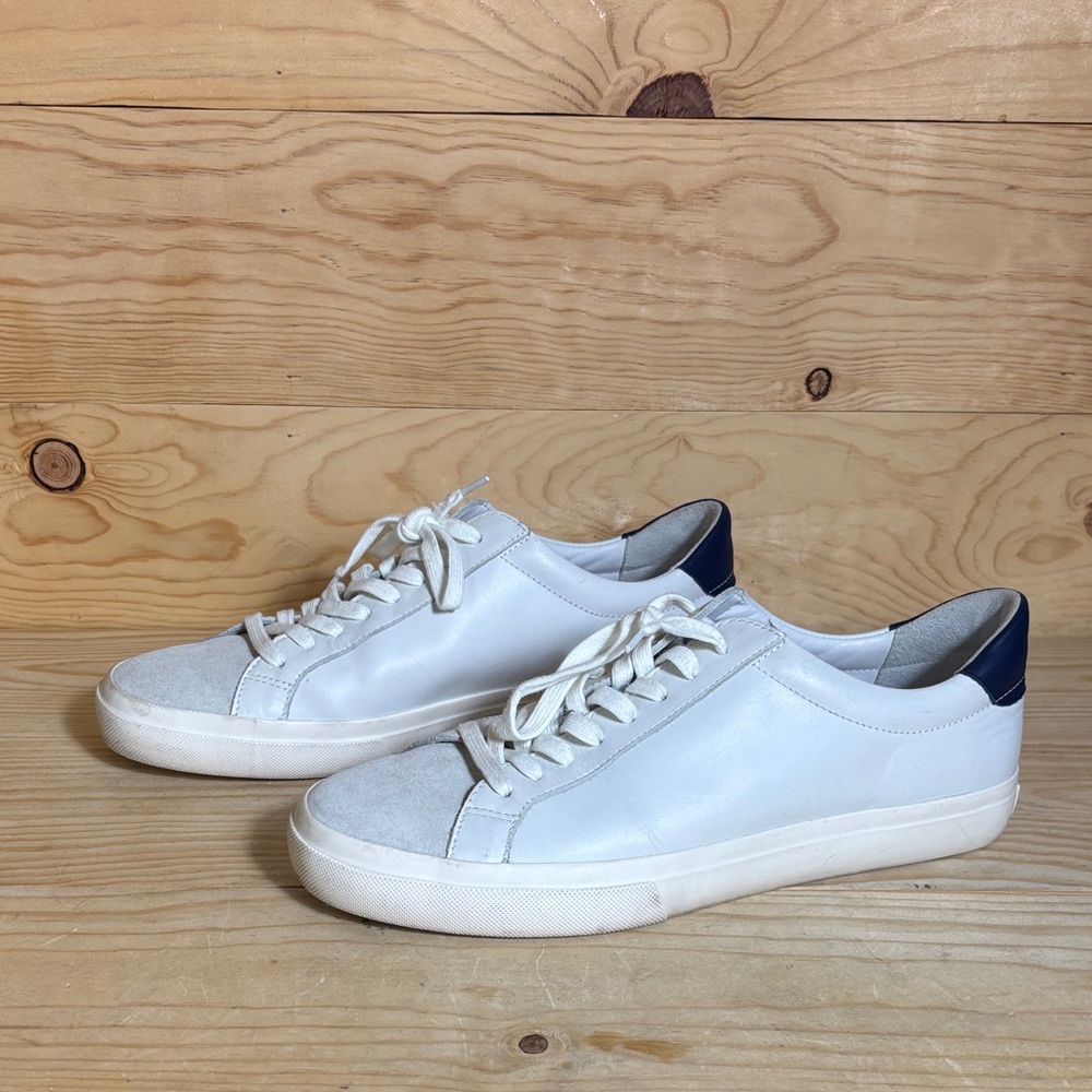 Vince Fulton White and Gray Sneakers‎ with Navy Accents